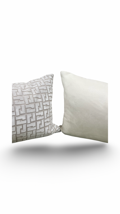 Interlock Whitewash 12X18" Knife Edge Decorative Lumbar Pillow