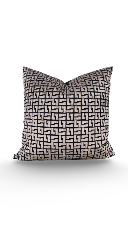 Holly Hunt Decorative Pillow Interlock Bronze Night 20x20" Knife Edge Cover