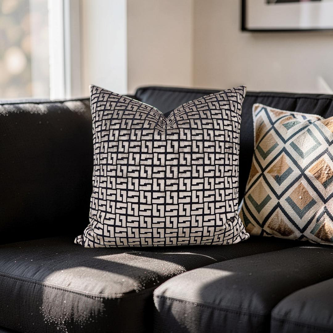Holly Hunt Decorative Pillow Interlock Bronze Night 20x20" Knife Edge Cover