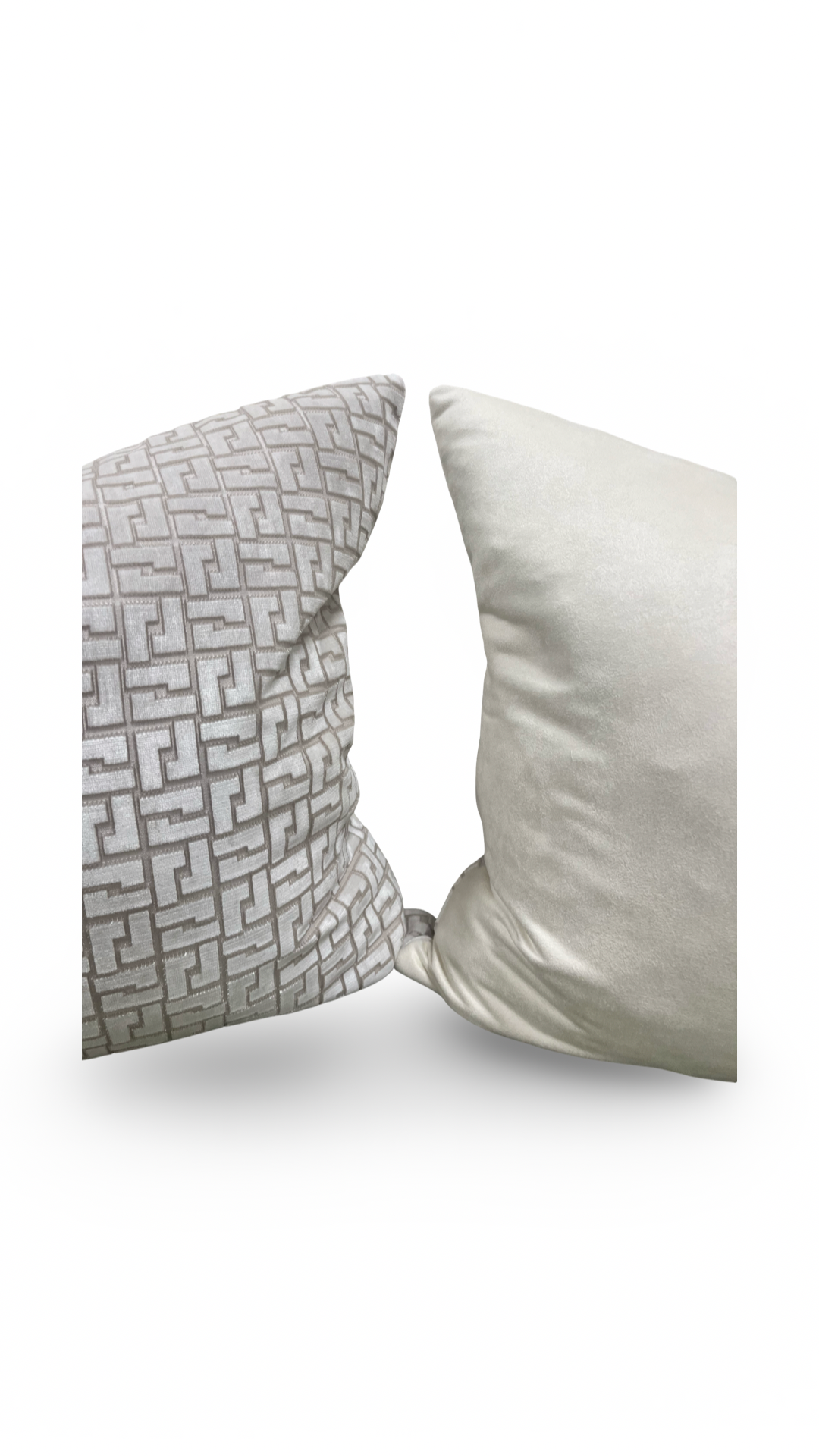 Interlock Whitewash 22x22" Knife Edge Decorative Throw Pillow