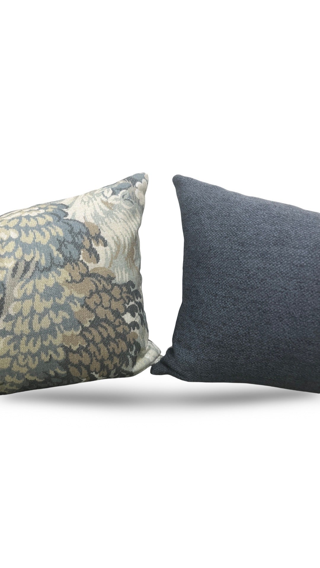 House of Fabrika Lumbar Pillow Forest Muted Blue - 12x18" Knife Edge Cover
