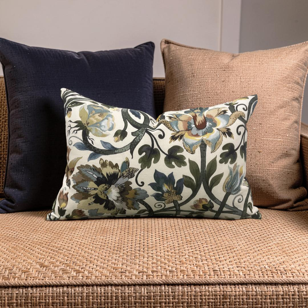 House of Hackney Lumbar Pillow Gaia Ecru 12x18" Knife Edge Cover