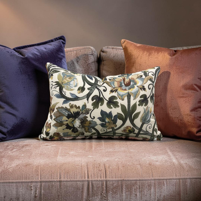 House of Hackney Lumbar Pillow Gaia Ecru 12x18" Knife Edge Cover