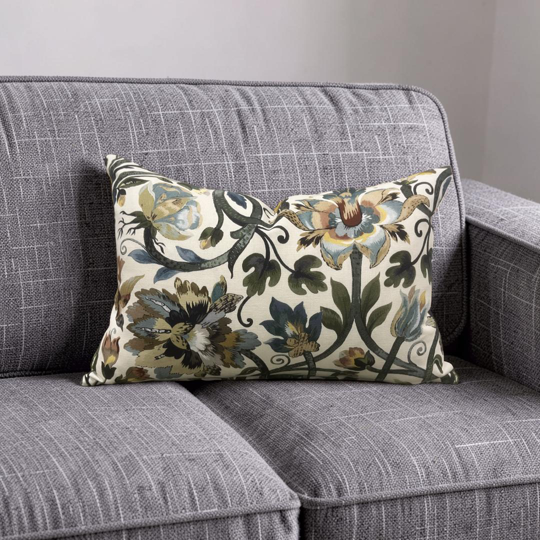 House of Hackney Lumbar Pillow Gaia Ecru 12x18" Knife Edge Cover