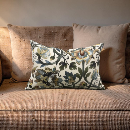 House of Hackney Lumbar Pillow Gaia Ecru 12x18" Knife Edge Cover