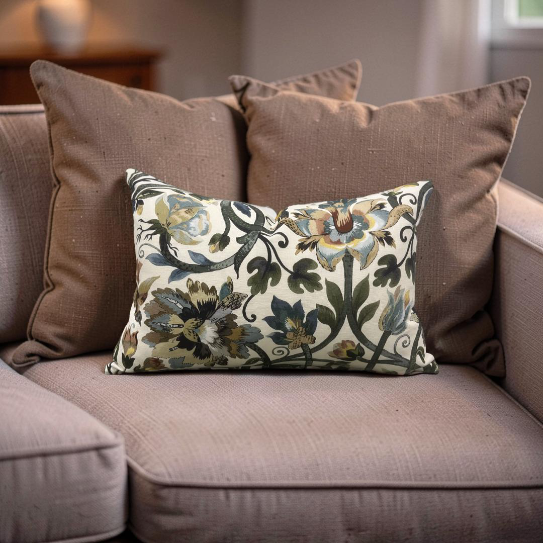 House of Hackney Lumbar Pillow Gaia Ecru 12x18" Knife Edge Cover