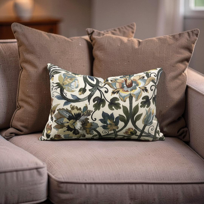 House of Hackney Lumbar Pillow Gaia Ecru 12x18" Knife Edge Cover