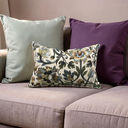 House of Hackney Lumbar Pillow Gaia Ecru 12x18" Knife Edge Cover