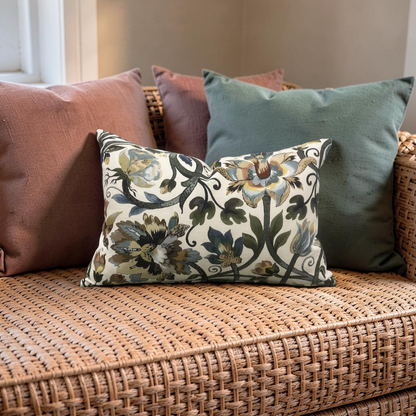 House of Hackney Lumbar Pillow Gaia Ecru 12x18" Knife Edge Cover