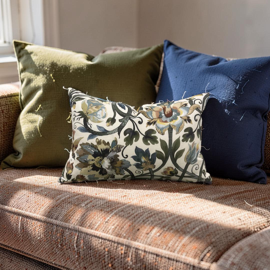 House of Hackney Lumbar Pillow Gaia Ecru 12x18" Knife Edge Cover