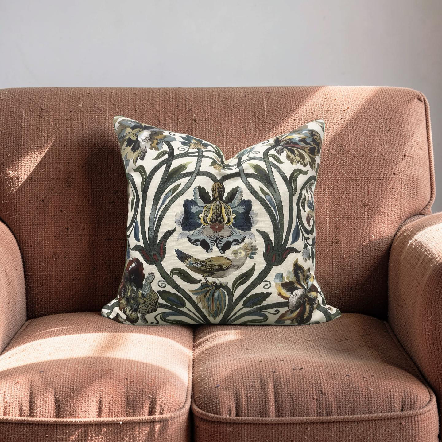 House of Hackney Decorative Pillow Gaia Ecru with Cream back 20x20" Knife Edge Cover