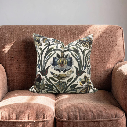 House of Hackney Decorative Pillow Gaia Ecru with Cream back 20x20" Knife Edge Cover