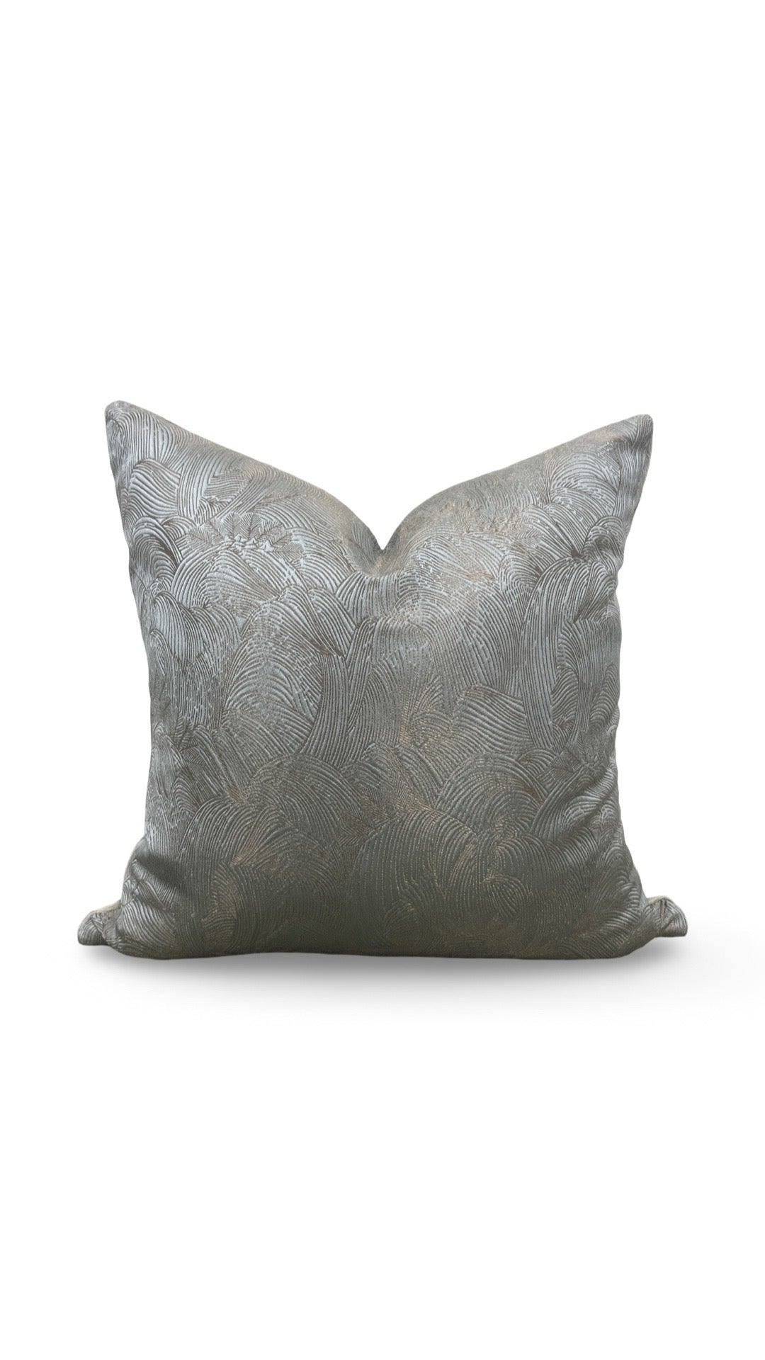 Casamance Fabric Decorative Pillow Tanagra Celadon 18x18" Knife Edge Cover