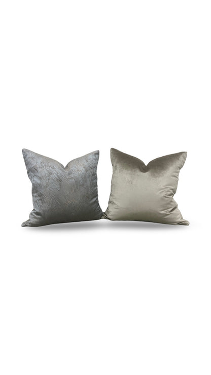 Casamance Fabric Decorative Pillow Tanagra Celadon 18x18" Knife Edge Cover