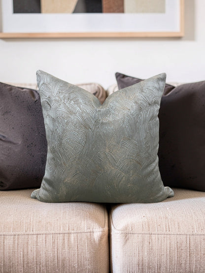Casamance Fabric Decorative Pillow Tanagra Celadon 18x18" Knife Edge Cover