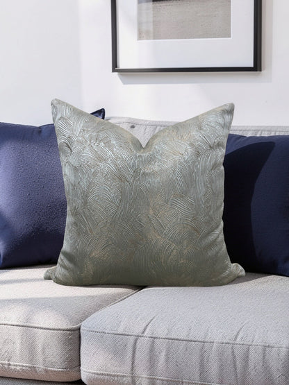 Casamance Fabric Decorative Pillow Tanagra Celadon 18x18" Knife Edge Cover