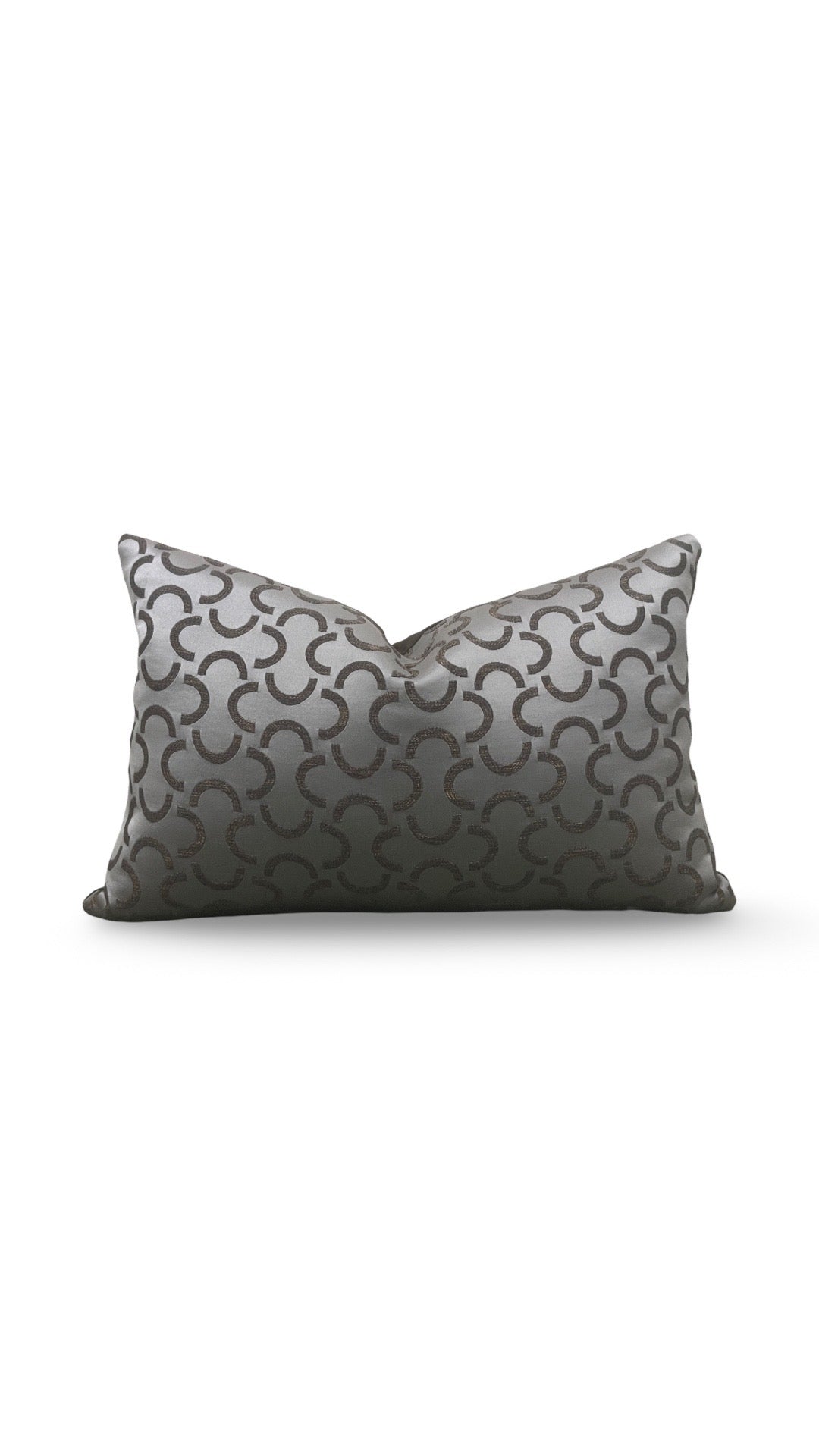 Dedar Fabric Lumbar Pillow Mezzaluna 12x18" Knife Edge Cover