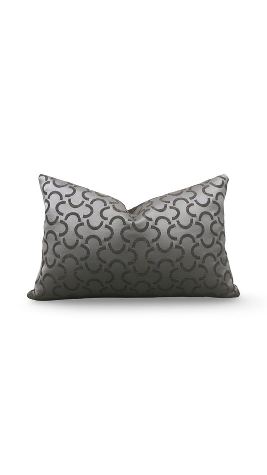 Dedar Fabric Lumbar Pillow Mezzaluna 12x18" Knife Edge Cover