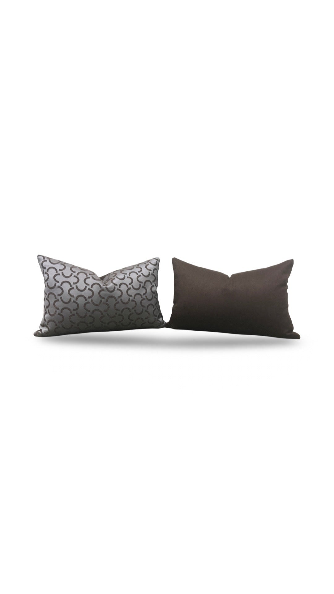 Dedar Fabric Lumbar Pillow Mezzaluna 12x18" Knife Edge Cover