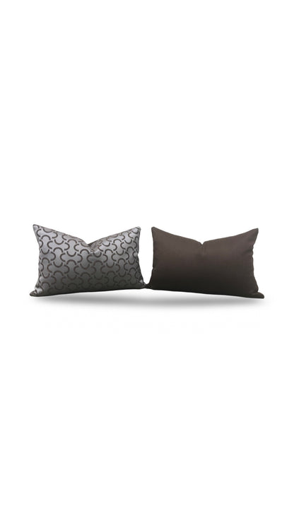 Dedar Fabric Lumbar Pillow Mezzaluna 12x18" Knife Edge Cover