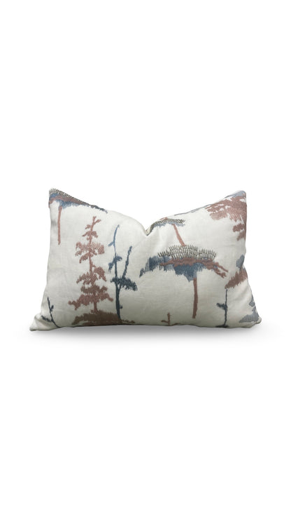 Jiun Ho Fabric Lumbar Pillow Daisugi Opal 12x18" Knife Edge Cover