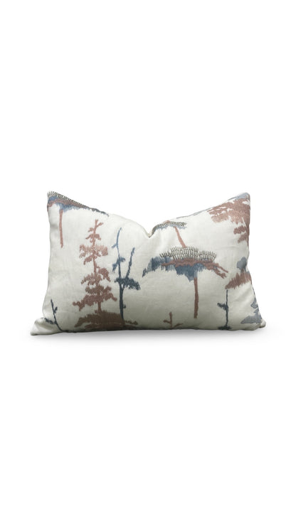 Jiun Ho Fabric Lumbar Pillow Daisugi Opal 12x18" Knife Edge Cover