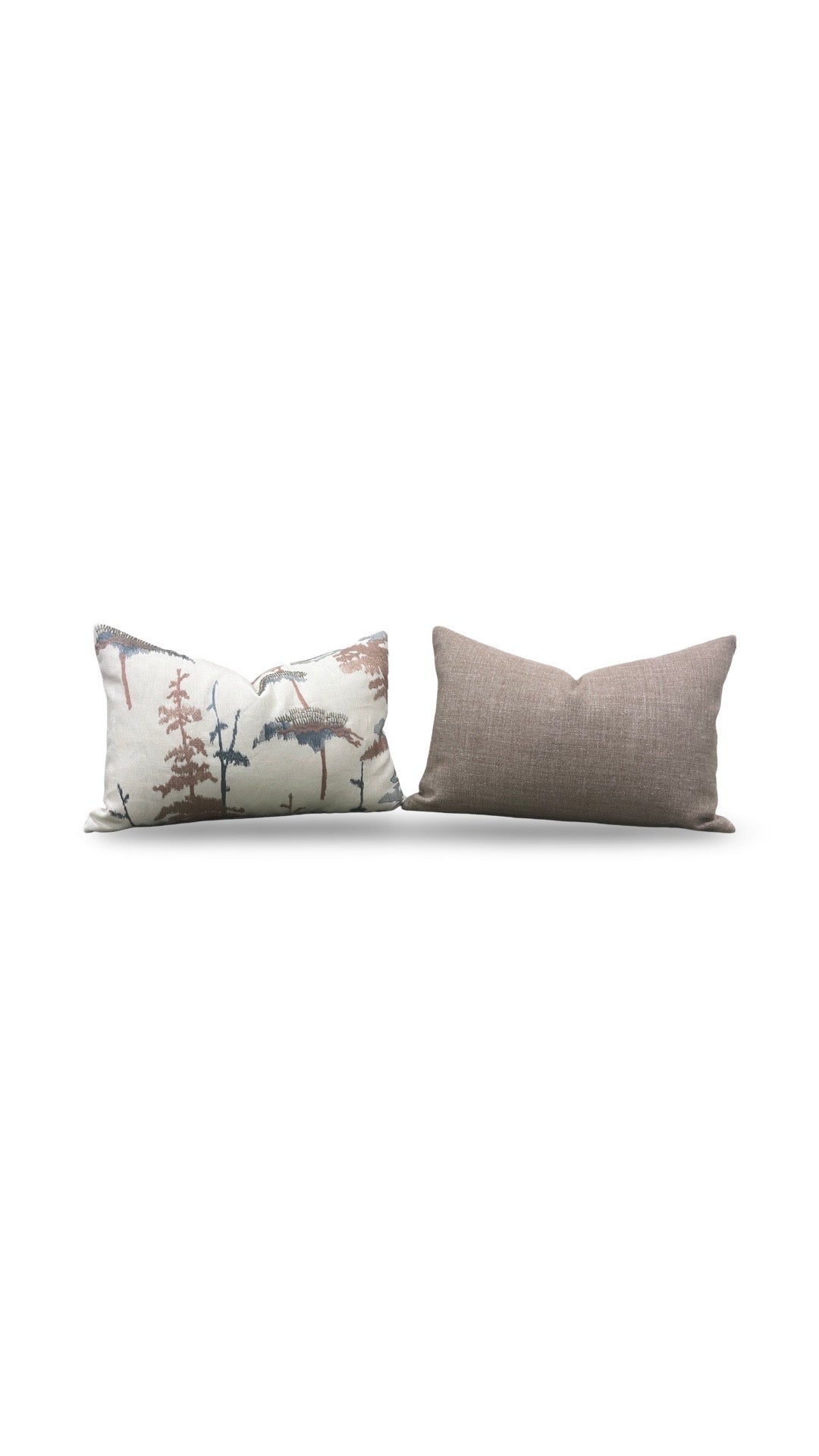 Jiun Ho Fabric Lumbar Pillow Daisugi Opal 12x18" Knife Edge Cover