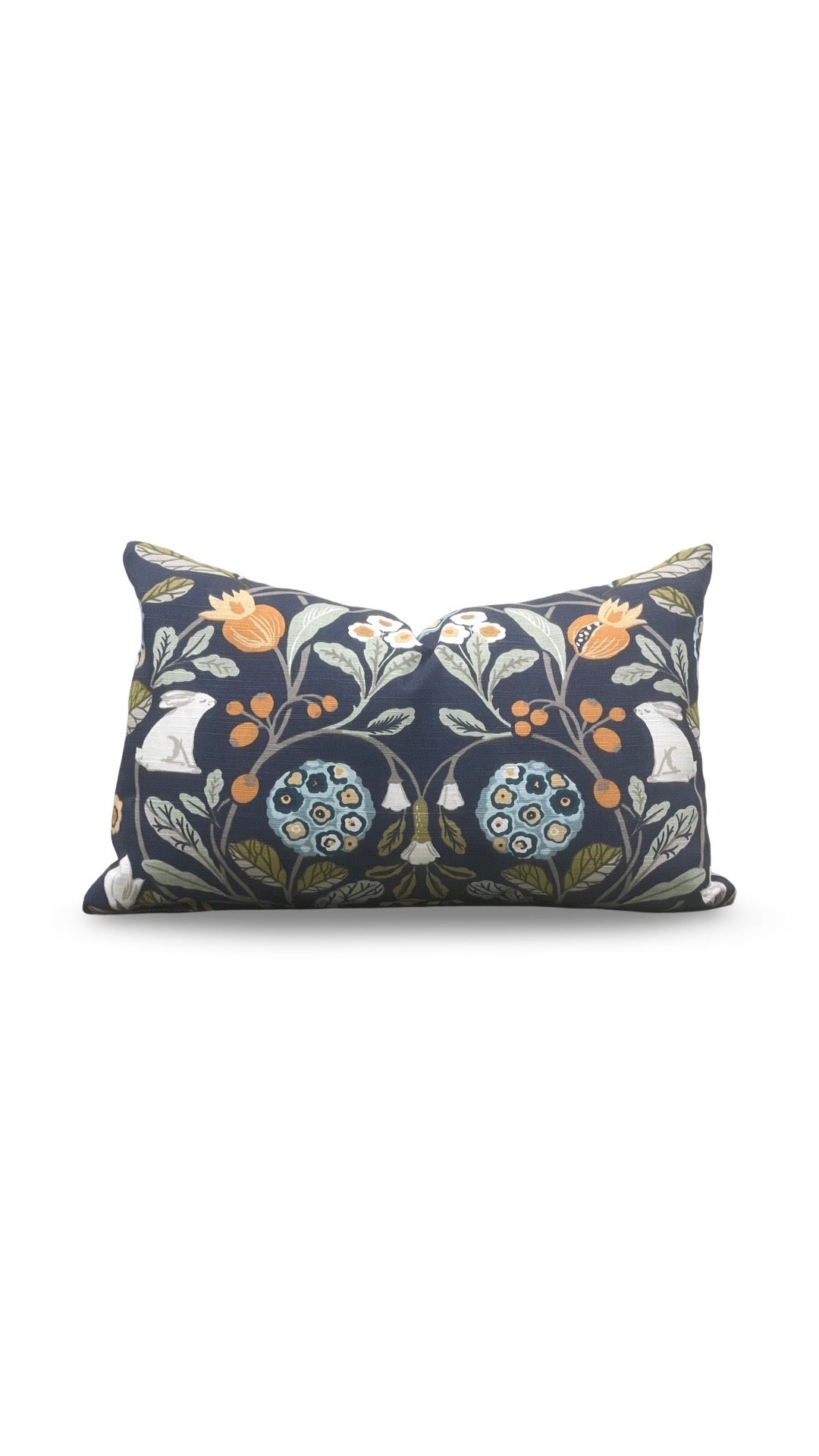 Sherwood Forester Lumbar Pillow Denim Spice 12x18" Knife Edge Cover