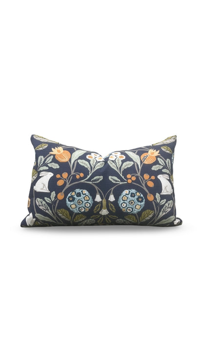 Sherwood Forester Lumbar Pillow Denim Spice 12x18" Knife Edge Cover