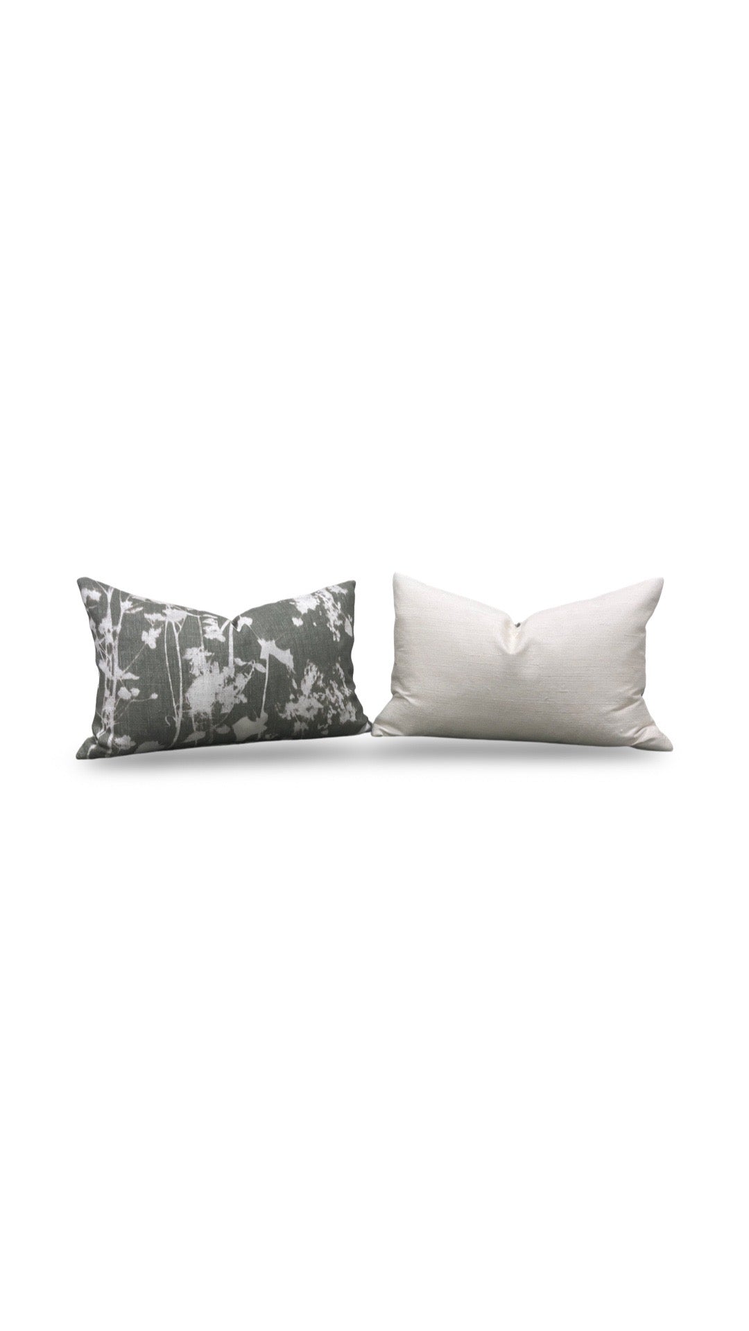Pollack Fabric Lumbar Pillow Late Summer Moss 12x18" Knife Edge Cover