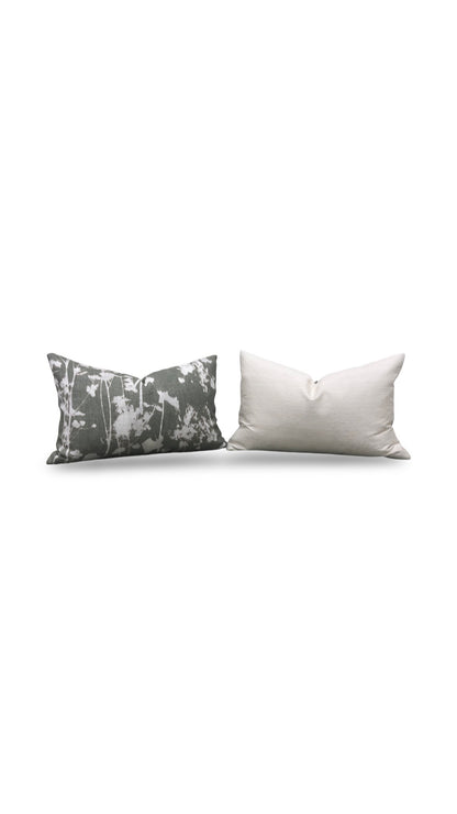 Pollack Fabric Lumbar Pillow Late Summer Moss 12x18" Knife Edge Cover