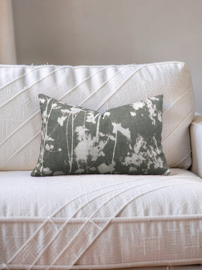 Pollack Fabric Lumbar Pillow Late Summer Moss 12x18" Knife Edge Cover