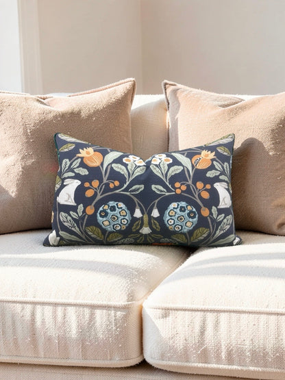 Sherwood Forester Lumbar Pillow Denim Spice 12x18" Knife Edge Cover