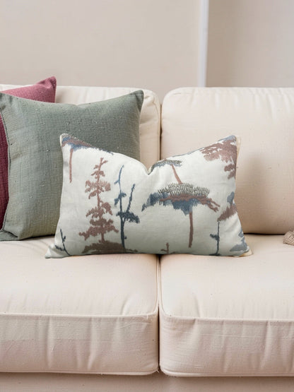 Jiun Ho Fabric Lumbar Pillow Daisugi Opal 12x18" Knife Edge Cover
