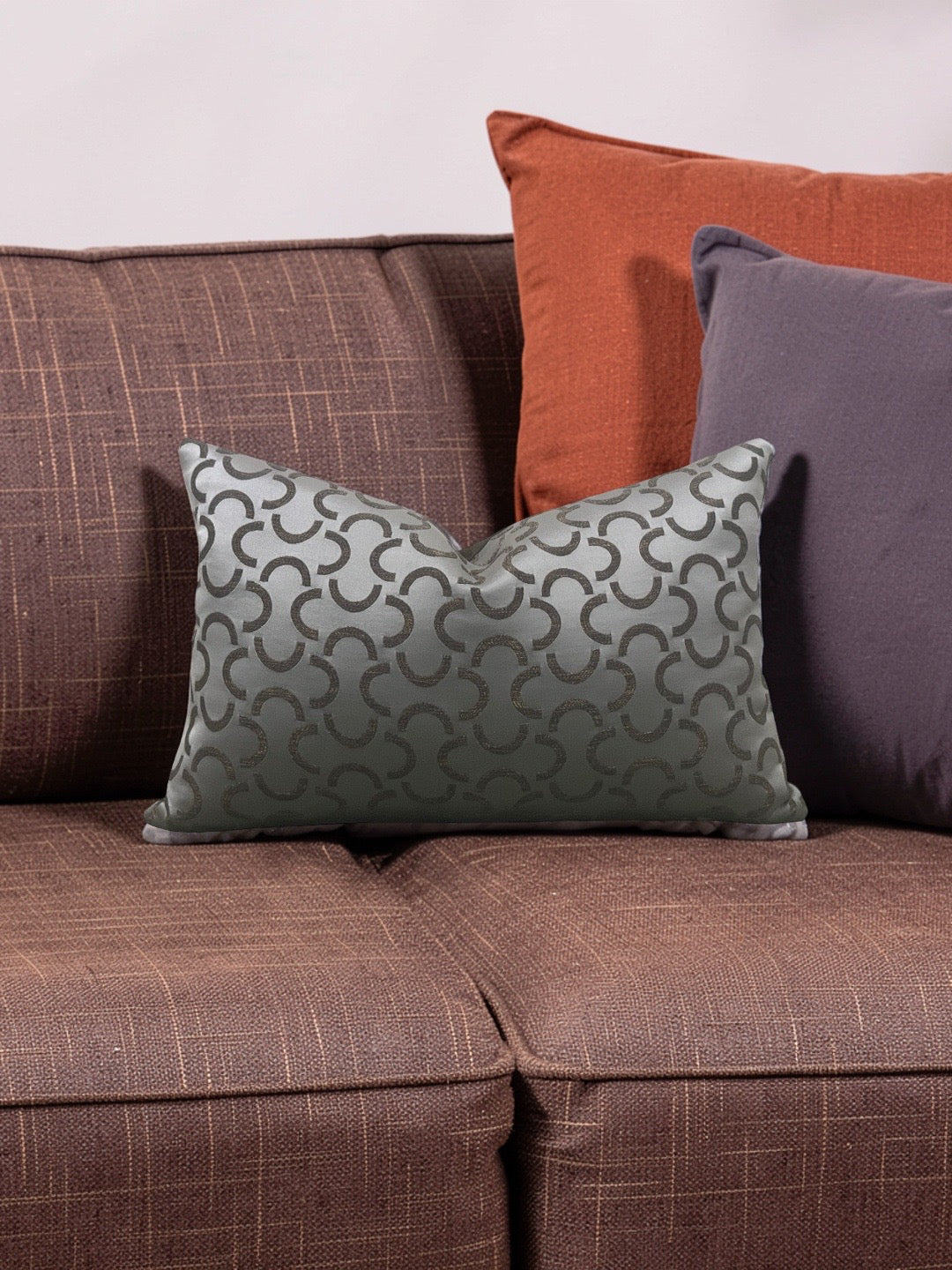 Dedar Fabric Lumbar Pillow Mezzaluna 12x18" Knife Edge Cover