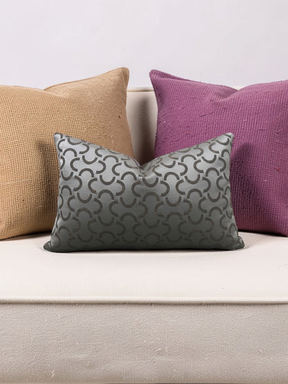 Dedar Fabric Lumbar Pillow Mezzaluna 12x18" Knife Edge Cover
