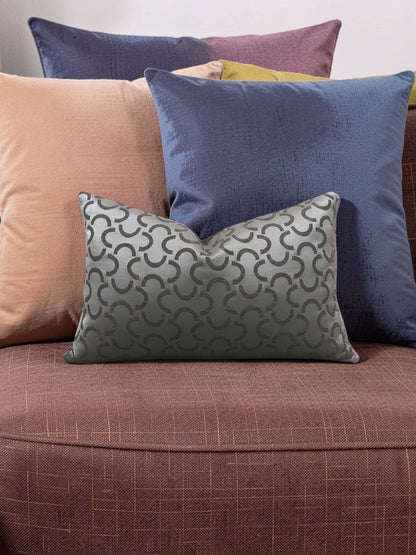 Dedar Fabric Lumbar Pillow Mezzaluna 12x18" Knife Edge Cover
