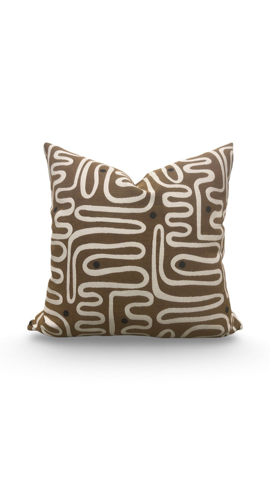 Decorative Pillow Nema Teak 22x22" Knife Edge Cover