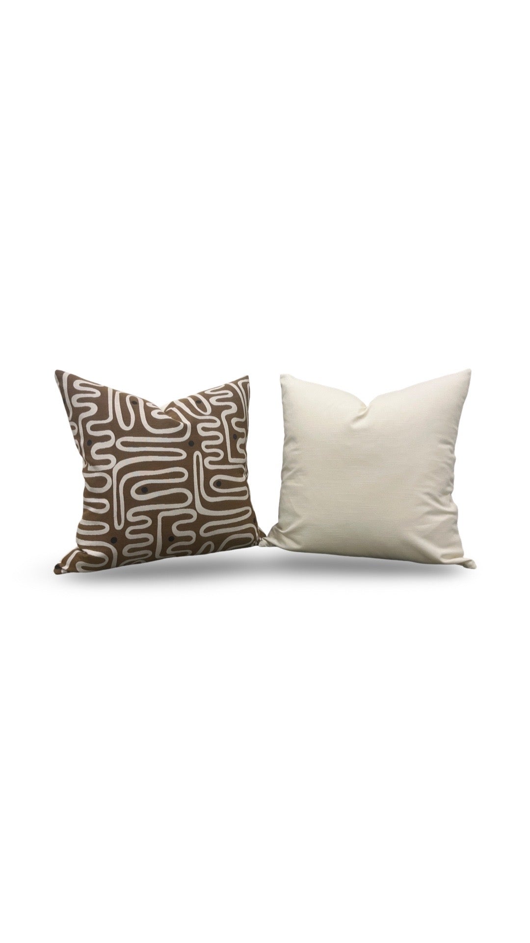 Decorative Pillow Nema Teak 22x22" Knife Edge Cover