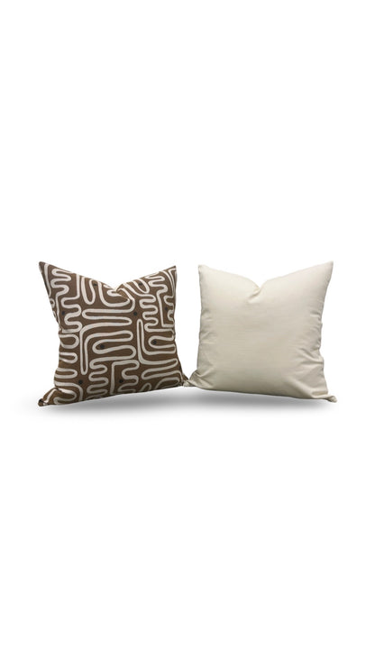 Decorative Pillow Nema Teak 22x22" Knife Edge Cover