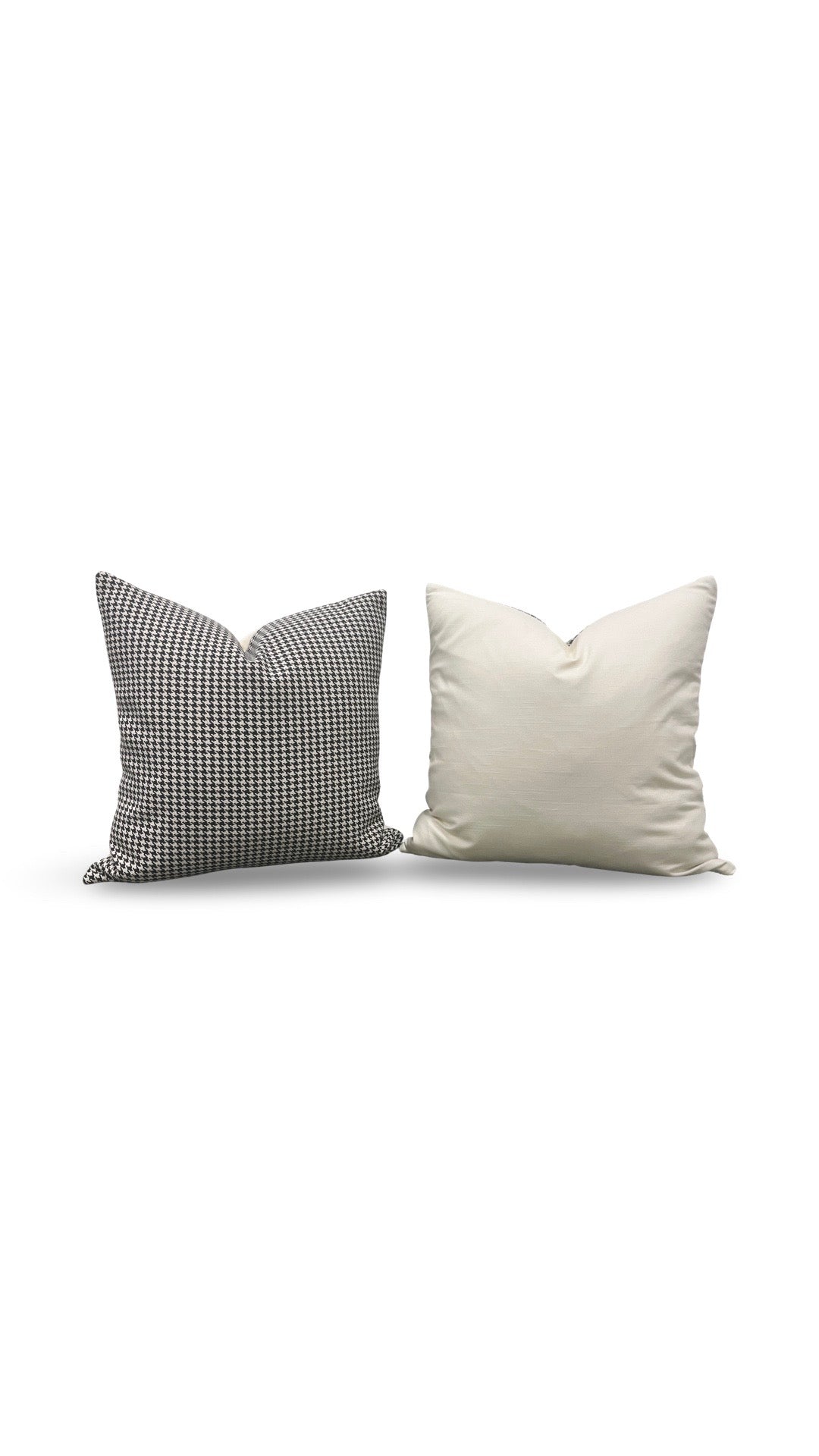 Dedar Houndstooth Fabric Decorative Pillow Domino 22x22" Knife Edge Cover