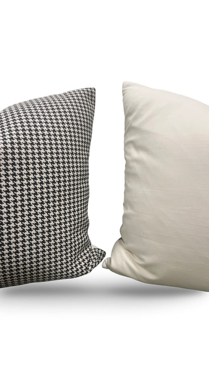 Dedar Houndstooth Fabric Decorative Pillow Domino 22x22" Knife Edge Cover