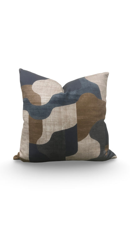 Casamance Fabric Decorative Pillow Belle Epoque Anthracite 22x22" Knife Edge Cover