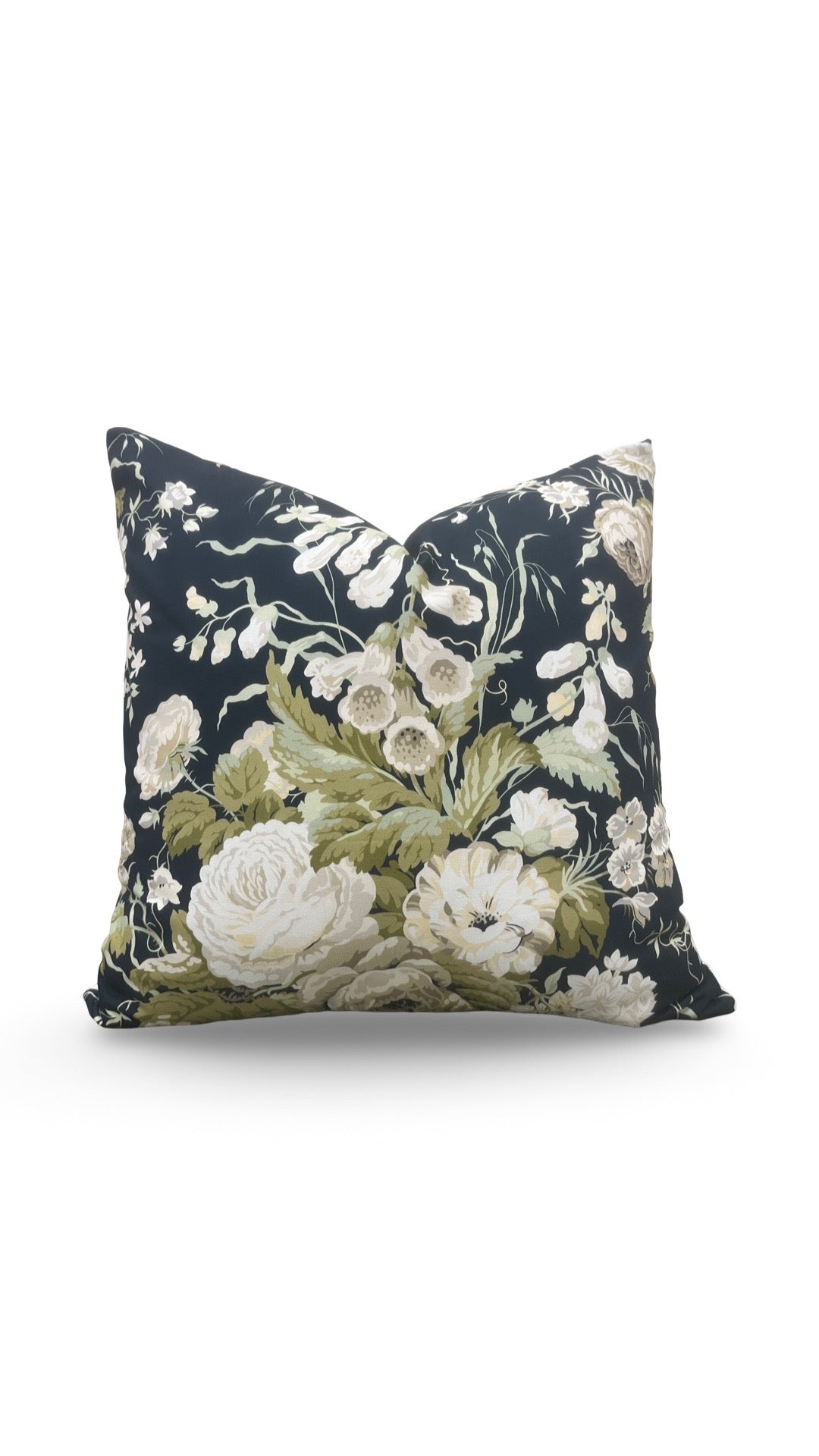 Stapleton Park Fabric Decorative Pillow Navy Olive 22x22" Knife Edge Cover