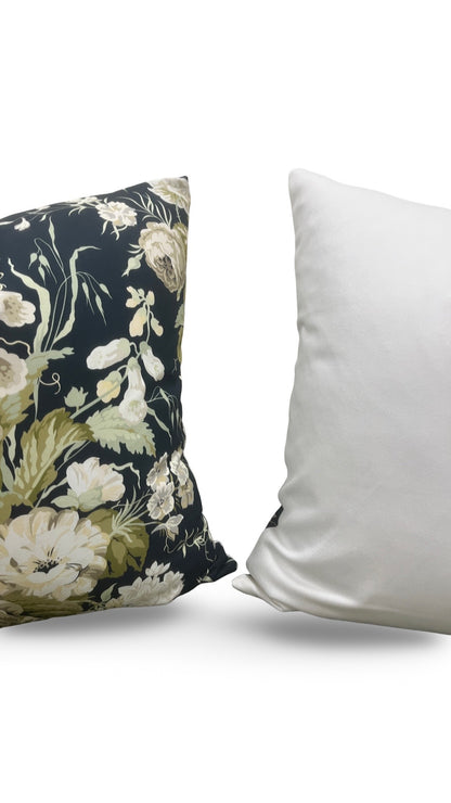 Stapleton Park Fabric Decorative Pillow Navy Olive 22x22" Knife Edge Cover