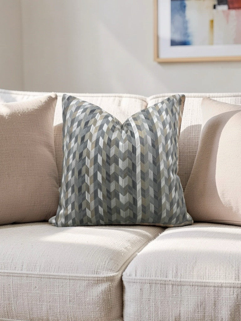 Romo Fabric Decorative Pillow Etto Tamarind 22x22" Knife Edge Cover