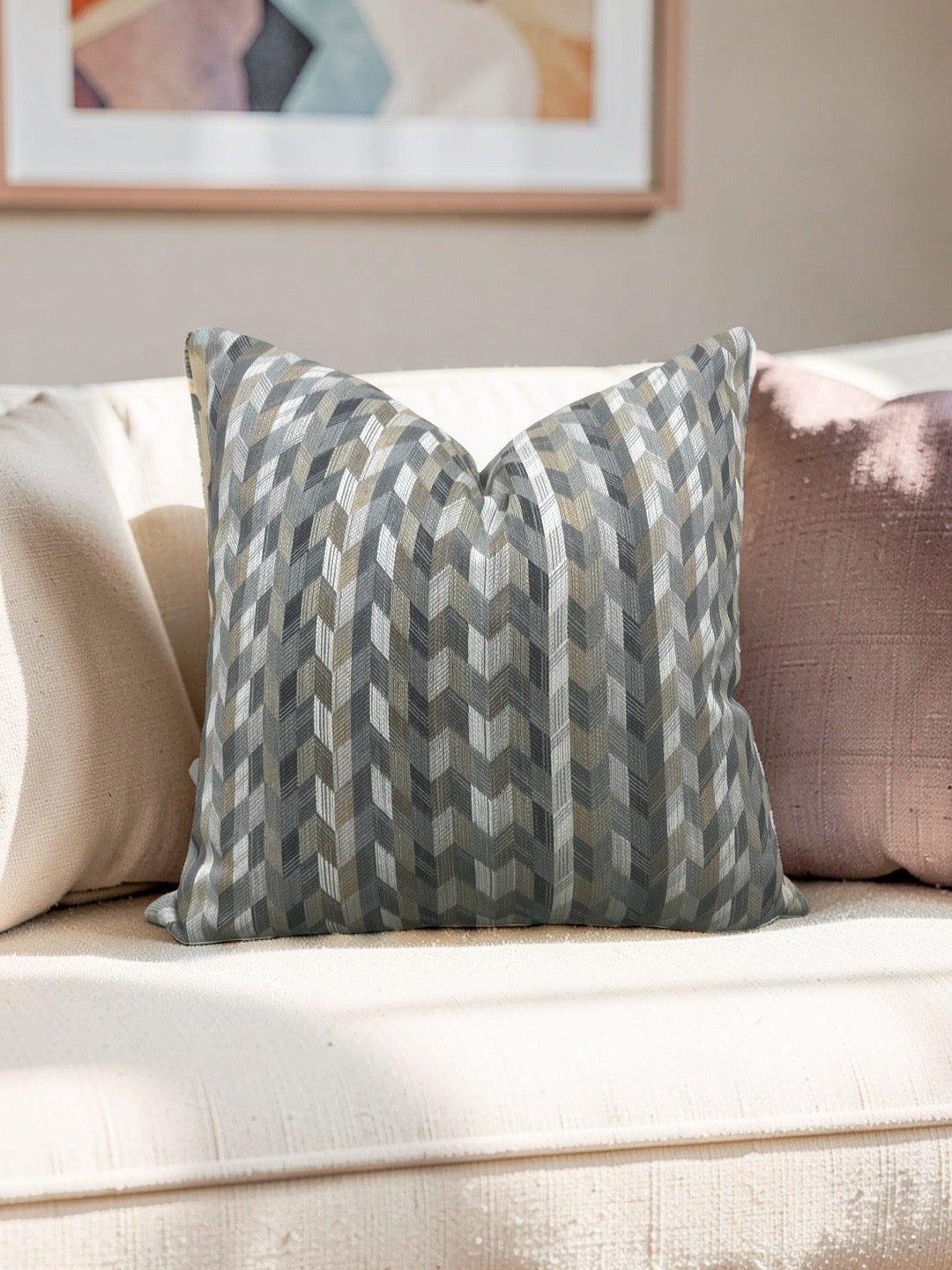 Romo Fabric Decorative Pillow Etto Tamarind 22x22" Knife Edge Cover