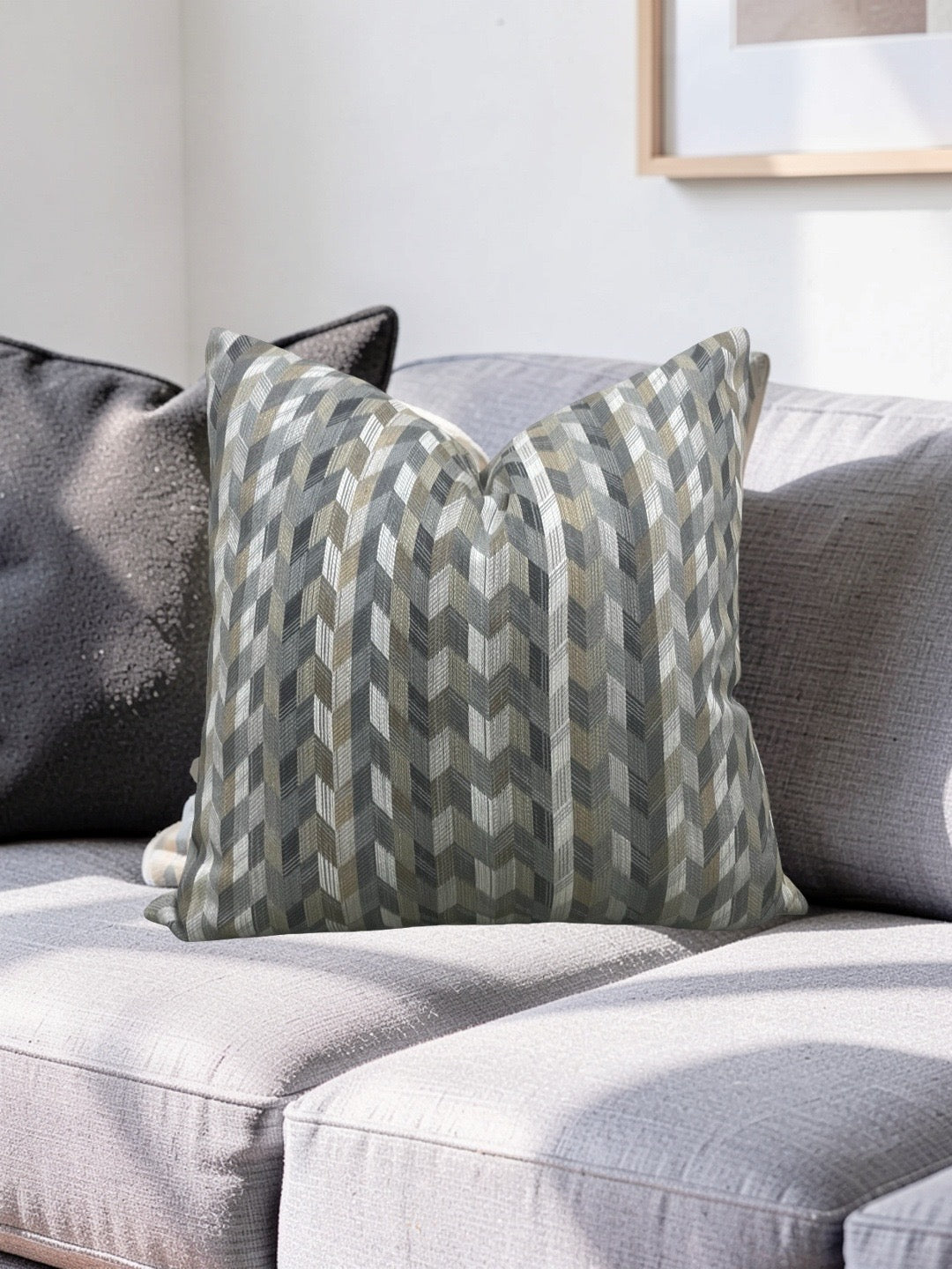 Romo Fabric Decorative Pillow Etto Tamarind 22x22" Knife Edge Cover