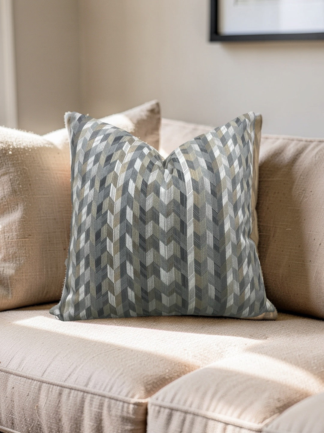 Romo Fabric Decorative Pillow Etto Tamarind 22x22" Knife Edge Cover