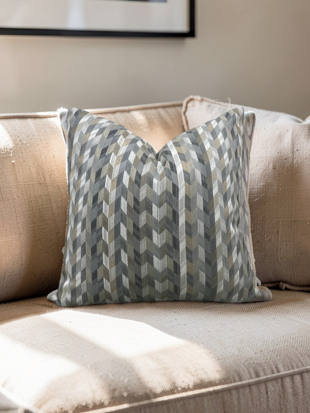 Romo Fabric Decorative Pillow Etto Tamarind 22x22" Knife Edge Cover